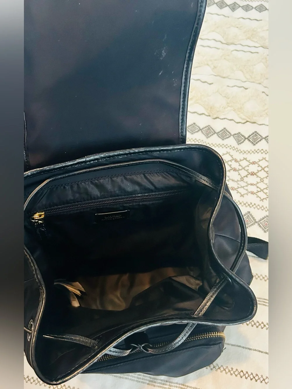 Ralph Lauren Keely Nylon Black Backpack